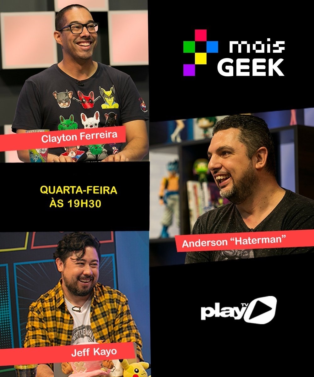 maisgeekoficial's tweet photo. Não esqueçam que toda quarta-feira às 19:30 está rolando o Mais Geek lá na @playtv

#maisgeeknaplay #maisgeektv #programainedito https://t.co/ItIsiSLVFC