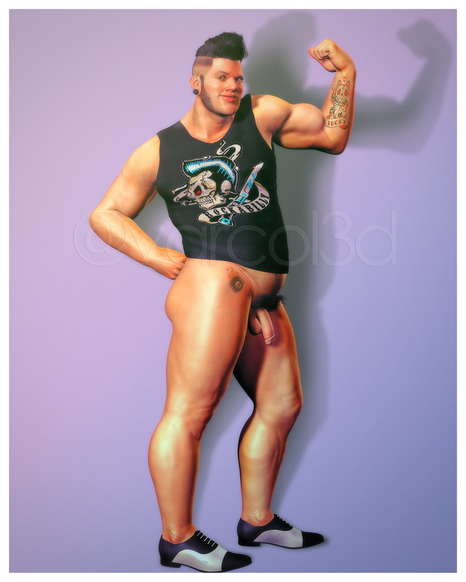 Varcol3d's tweet photo. "Lucky"
#render in #daz3dstudio + #photoshop 
#gayart #gayillustration #gaymodel #gay #gayartwork #queerart #lgtb #queerpunk #gaypunk #rockabillygayboy  #gayrockabilly  #psychobillyboy #ilustracion #homoerótico  #malemodel #instagay #boys #gayrocker #homorocker https://t.co/zFApK7HdA7