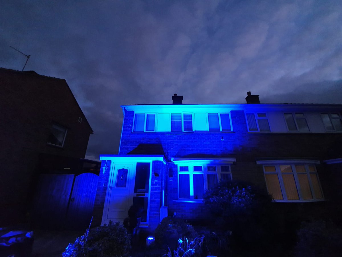 Did you join the Nation in saying thank you to our NHS,emergency services and care workers tonight with a round of applause?Such a wonderful gesture ♡ we decided to light up blue with our support.Thank you to all who are helping our country carry on in these hard times! 
👏👏👏