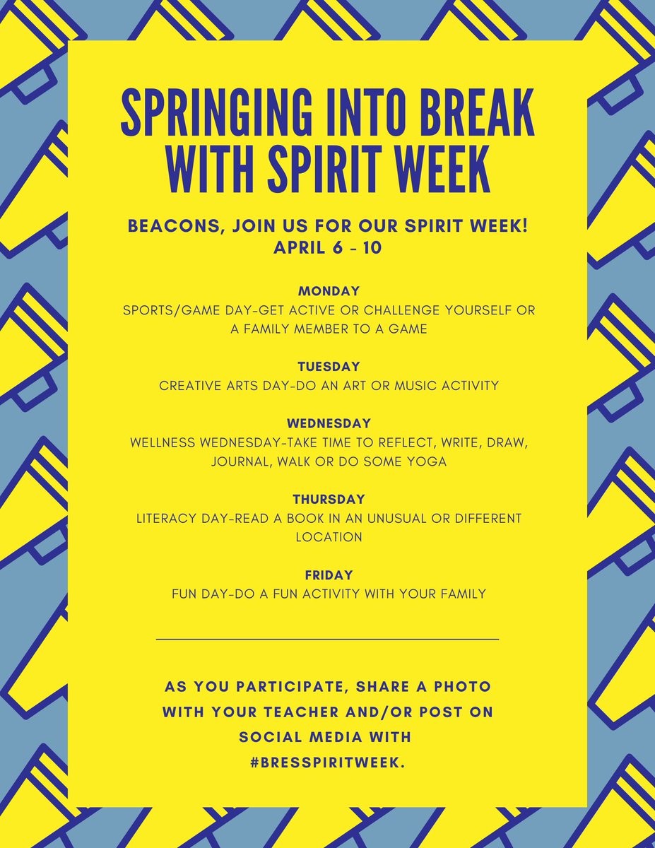 BookmanRoad's tweet photo. Spirit Week is coming!!! https://t.co/9LLCh2cNGF
