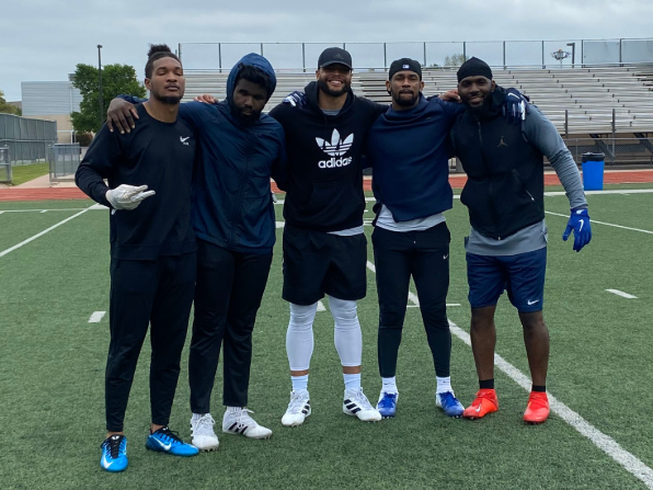 dmn_cowboys's tweet photo. Dak and Dez together again getting in some offseason work (via @DezBryant) https://t.co/QejimxS2Vd