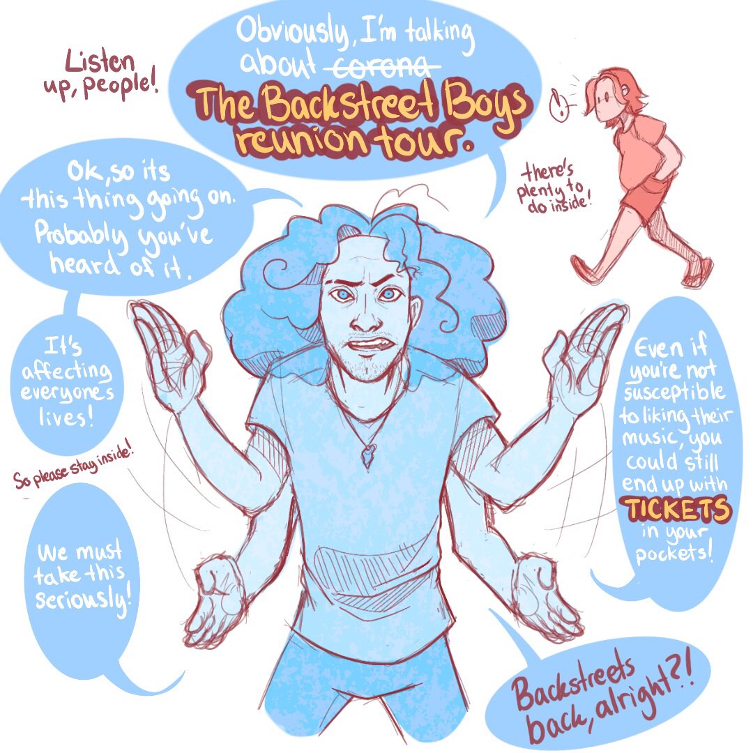 Lost ⛈🏳️‍🌈 - 💖💜💙 on Twitter: "Everyone, Dan and @egoraptor have  something to say: Stay away from the Backstreet Boys tour. Be wary of tour  tickets 🎫 @GameGrumps #totallynotcorona Wash your hands