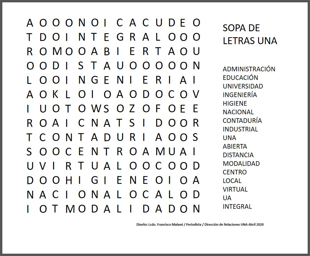 O Xrhsths Una Ve Sto Twitter Coronavirusvenezuela La Mejor Defensa Contra Un Enemigo Invisible Es La Prevencion Quedateencasa Yomequedoencasa Te Obsequiamos Esta Sopa De Letras Universidadnacionalabierta Venezuela Coronavirusenvzla