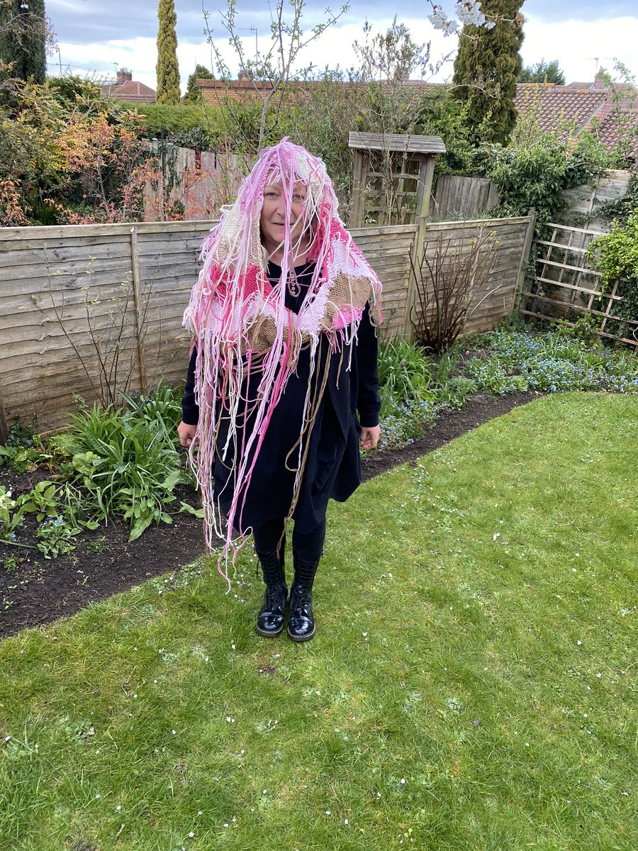 loubakerartist's tweet photo. #Day2 #participationinisolation #performanceaday #30daychallenge #April #RooDissou
‘#Documenting the #progress of my #Bodycocoon #Day12’
#virtualparticipatoryart #knitting #markingtime #wip #softsculpture #unravelling #comfort #discomfort #isolation #contaminationanxiety #art https://t.co/Xd7Drp8uN3