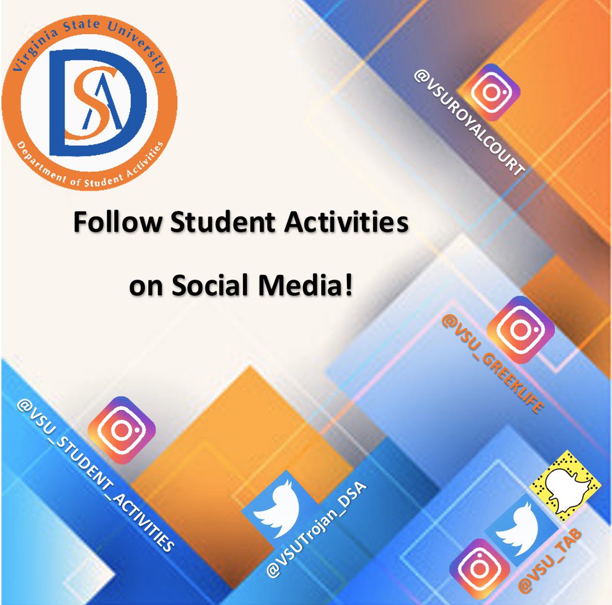 Virtual Programming, Upcoming Events, Important Updates and More! FOLLOW US‼️