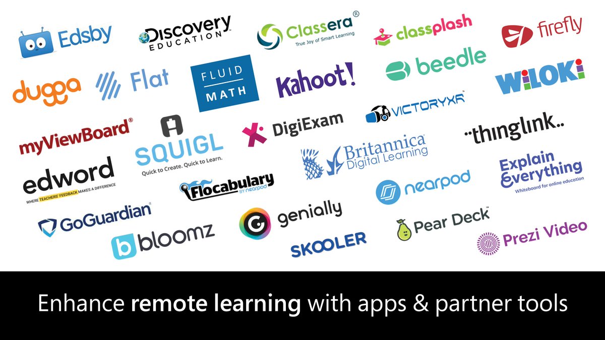Expand the possibilities for #RemoteLearning with help from a wide variety of Microsoft 365 apps and partner tools. Check out available resources covering everything from elementary to #HigherEd: msft.it/6017TeZm7 #DistanceLearning