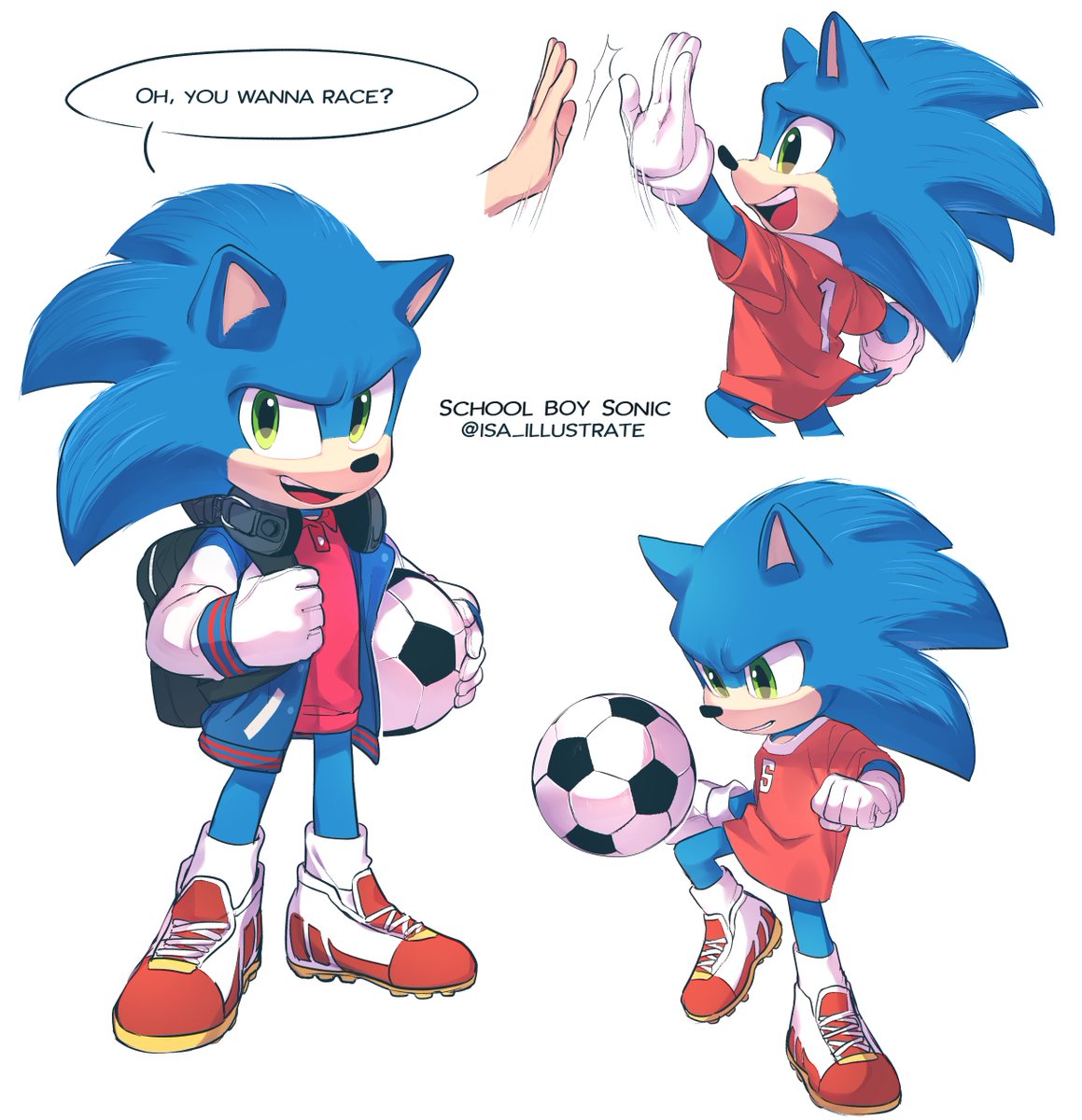 isa_yfn415's tweet photo. School boy Sonic 🦔⚽️ 

#SonicMovie https://t.co/aIMaOXc7ht