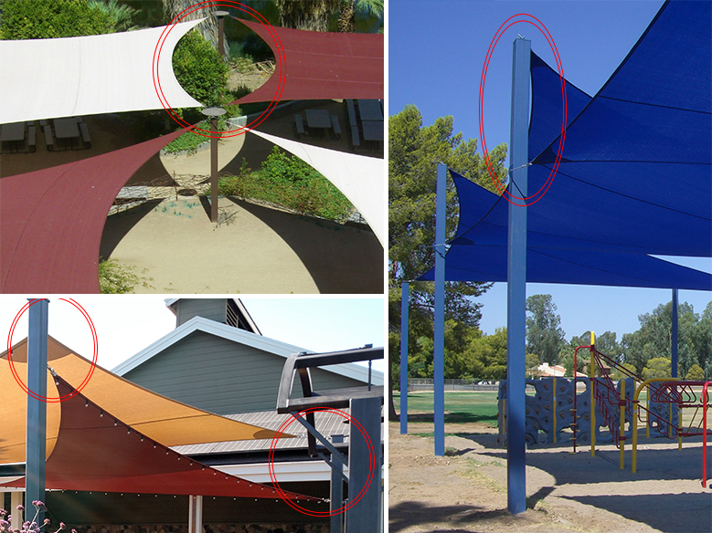 WholesaleShade's tweet photo. Shade Sail Design Ideas: Shared Posts - A single post can be used for 2 or more sails. Posts are not usually thought of as attractive, so limiting the number usually contributes to a better design. #ShadeSails #ShadeSailDesign #Design #Posts #SSU https://t.co/GUeKfq3YLr