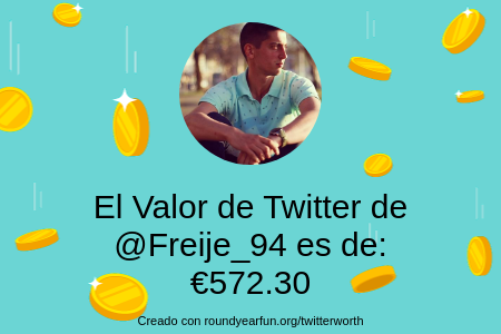 Freije_94's tweet photo. Mi valor en Twitter es de: €572.30

Encuentra el tuyo(a) con https://t.co/X4XccuAQeB

⠀ https://t.co/lDI4Skvvhu