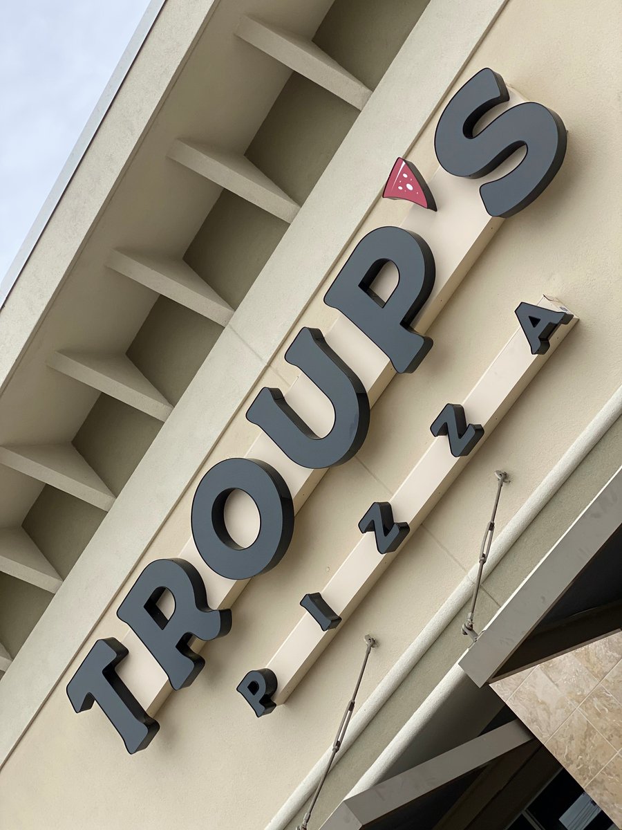 TroupsPizzaco's tweet photo. Signage is up and we're nearly ready to open our doors! We can't wait to meet our new neighbors. #BeATrouper #morethanpizza #BirminghamAlabama #pizzaisgood https://t.co/QgvEn5MXOd