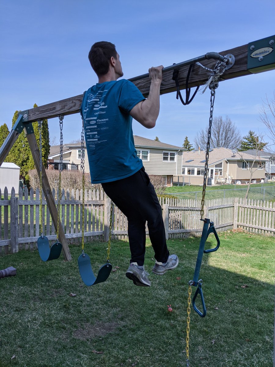 Getting our workout in outside today! #conradyjaguarsathome #conradyfitfam #sweatyselfie