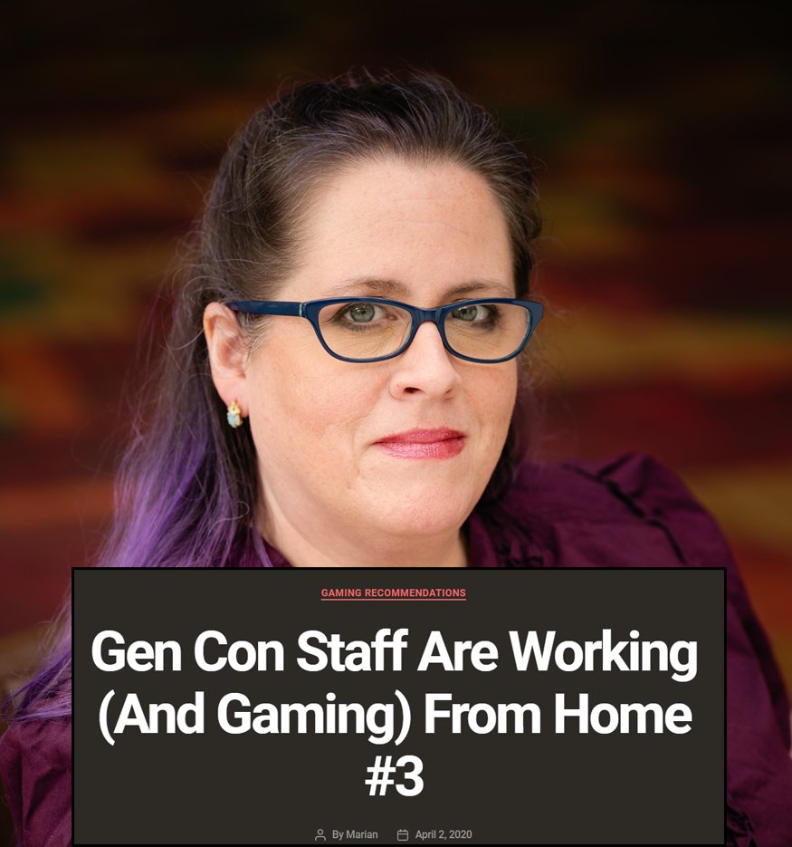 Continuing our #StaffPicks series on the Gen Con blog with Marian McBrine, who has shared her favorite #familygames to play with her partner & 9 y/o son 👉 gencon.blog/2020/04/02/gen… #QuarantineLife #tabletopgames #boardgames #gamingrecommendations