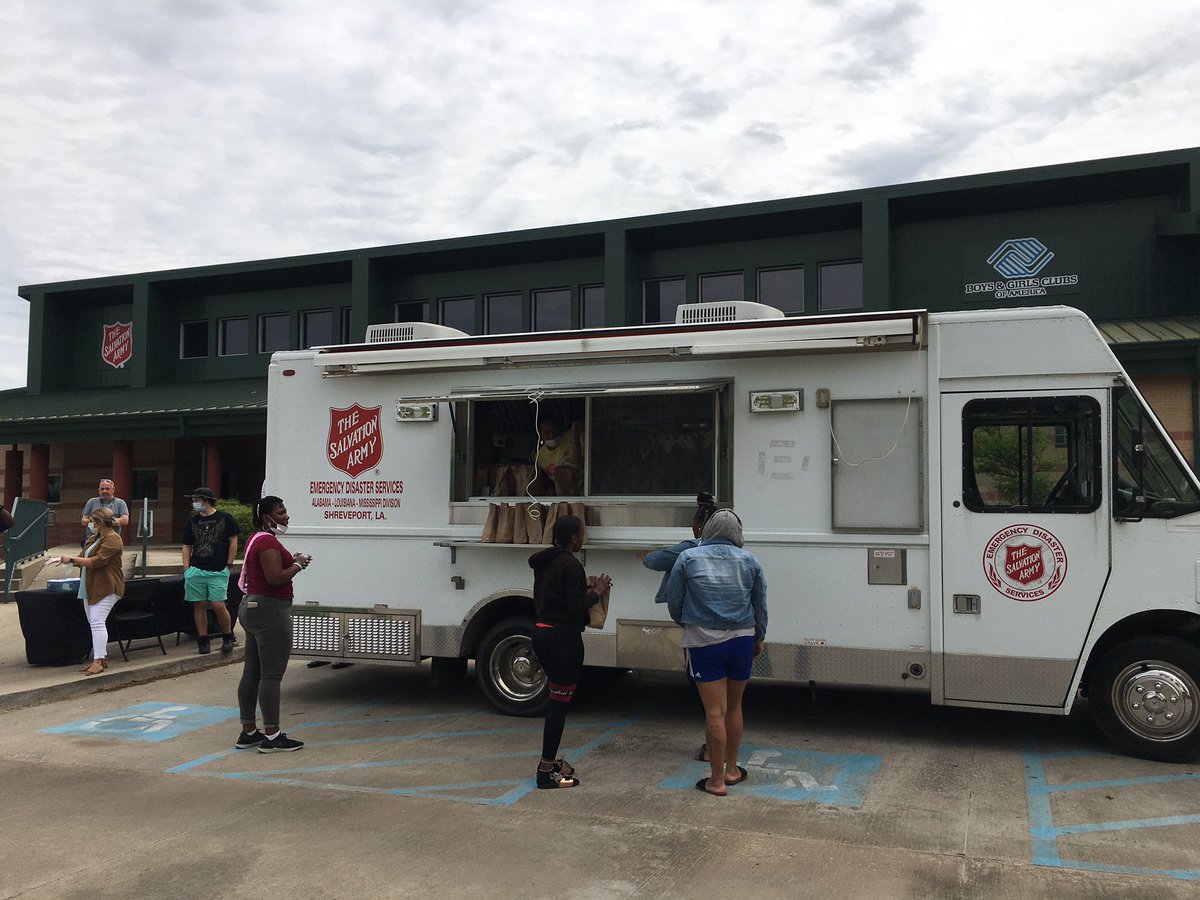 The Salvation Army made up 100 sack lunches to pass out as part of its mobile canteen community outreach to the Boys and Girls Club members and families.