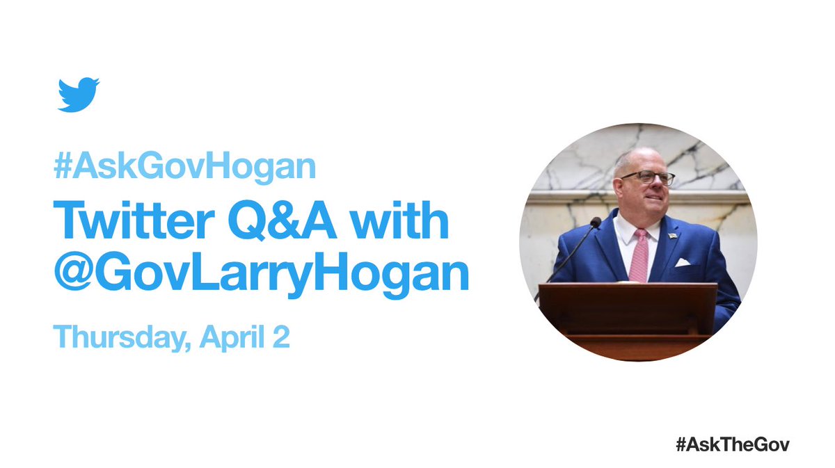 I want to thank Marylanders for all of the great questions they submitted for the nationwide  #AskTheGov event. I sat down this afternoon to answer as many as I could—if you still have questions, check out our A-to-Z resource guide at  http://governor.maryland.gov/marylandunites .  #AskGovHogan
