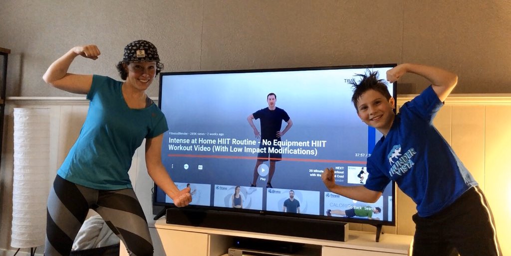 FitQuips's tweet photo. 👦🏻⚡️ and I just completed a @fitnessblender #hiit workout. 💦 #thvthrive #onlinelearning #onlinephysed https://t.co/pgKFxApYx8