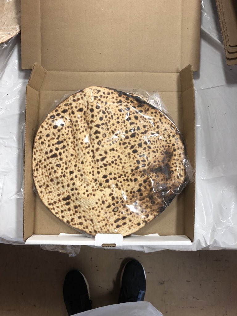 ChabadMass's tweet photo. @ChabadMass packaged and began delivering over 2500 Shmurah Matzah boxes across Central Massachusetts. Thank you to @Patriots CEO Robert Kraft for his assistance in this mission #Passover #COVID19 #health #Passover2020 #chabad #RobertKraft #matzah #worcester https://t.co/Z2OkoSX4qd