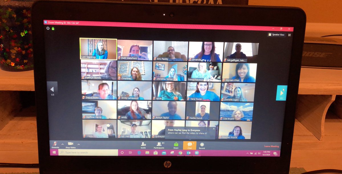 LWaldrop76's tweet photo. LIGHTING ZOOM UP BLUE for World Autism Awareness Day with the BEST TEACHERS IN TEXAS!! #TISDWeGotThis https://t.co/gWbgxoJIzl