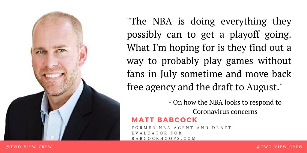 This episode we have on @MattBabcock11 of @BabcockHoops. He is a draft evaluator and former NBA agent. If you guys like it, please subscribe and follow us. 
Spotify: open.spotify.com/episode/1uYJnc…
Google:  play.google.com/music/m/Dwy7vx…

#nba #nbadraft #agent #scouting #podcasting