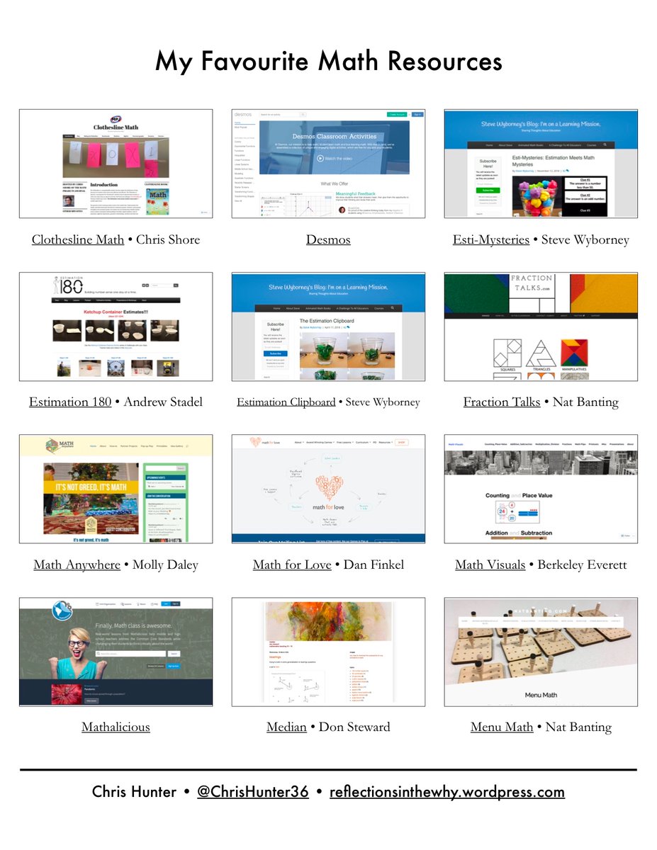ChrisHunter36's tweet photo. My favourite math resources in one clickable pdf: https://t.co/jRfvQyR2Mp

#sd36learn #sd36numeracy #MTBoS https://t.co/2klO5FndaS