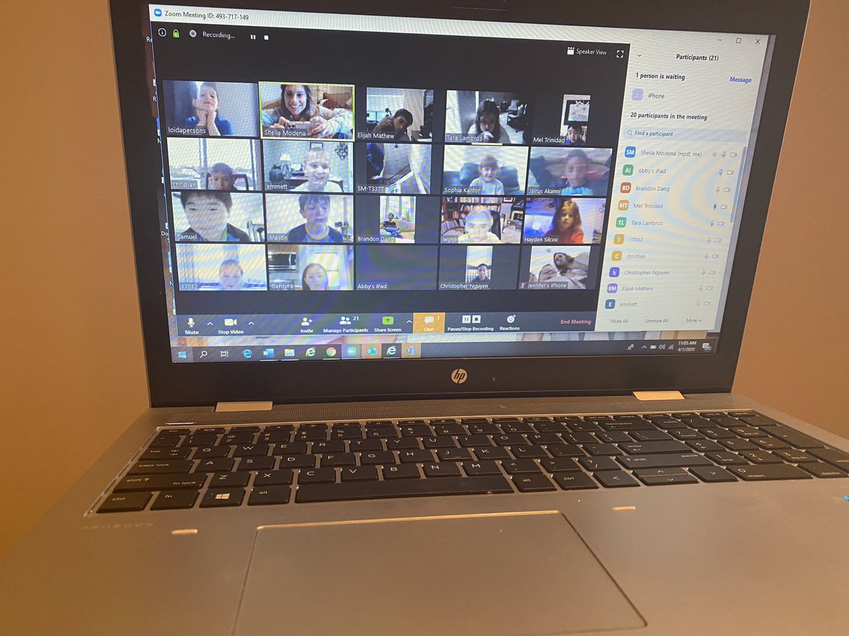 modenasclass's tweet photo. Hello to my sweet class from zoom. Missing them but we get to chat and interact via technology. Look at those adorable faces 😍 #TMESeagles https://t.co/fAp4PqtA4H