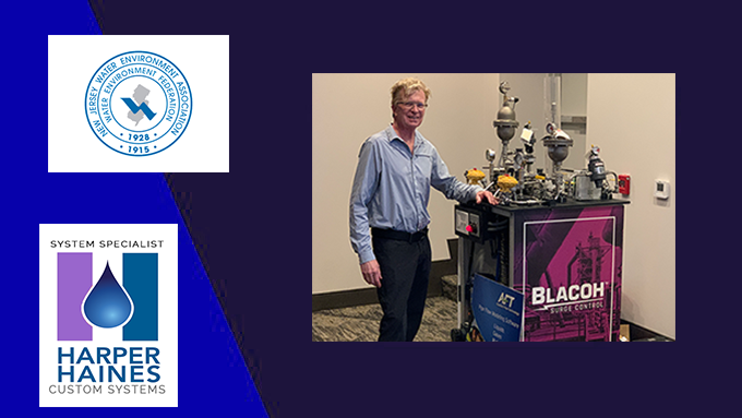 WeROLLforH2O's tweet photo. Harper Haines thanks the NJWEA and Frank Knowles Smith III of Blacoh Surge for a great discussion on "Understanding Pressure Transients." https://t.co/IRWfQxvrLw