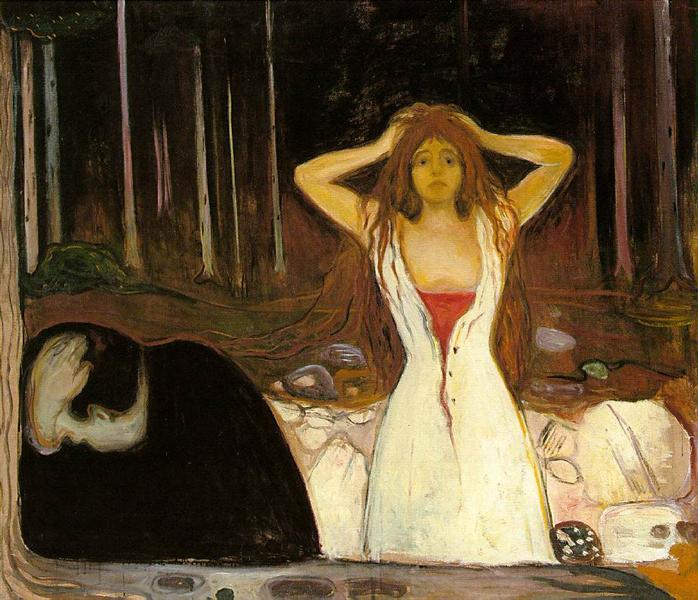 some guy crying in the woods and this lady is like "i don't want to be mean but this is my place to cry"("ashes," 1894)