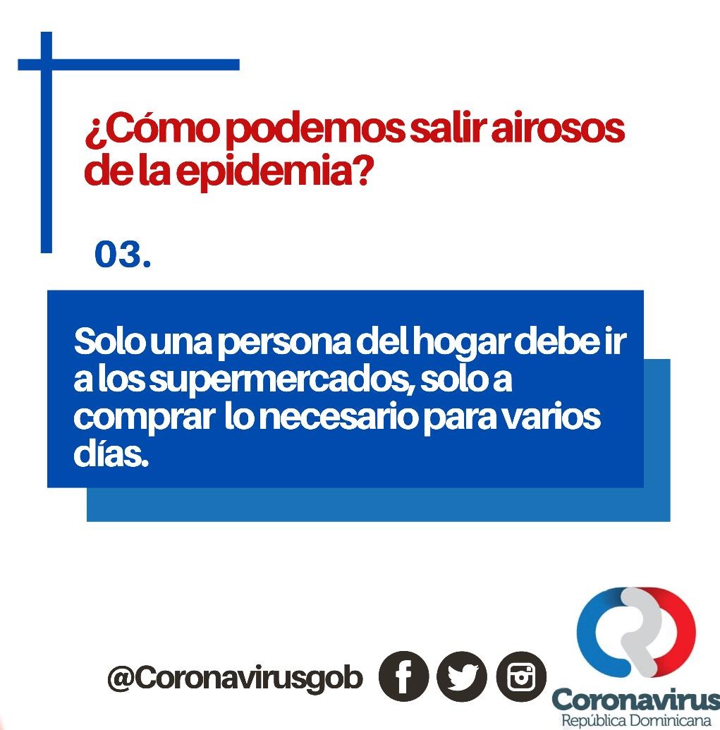 Coronavirusgob's tweet photo. Superaremos el #covid_19 con la colaboración de todos.
- Mientras menos salgas de tu casa, más proteges a ti, a los tuyos y a todos.
- Evita gastar grandes cantidades de dinero en alimentos no básicos.
- Tenemos pruebas, pero son limitadas, prioricemos a quienes la necesitan. https://t.co/EHXykDjDGa
