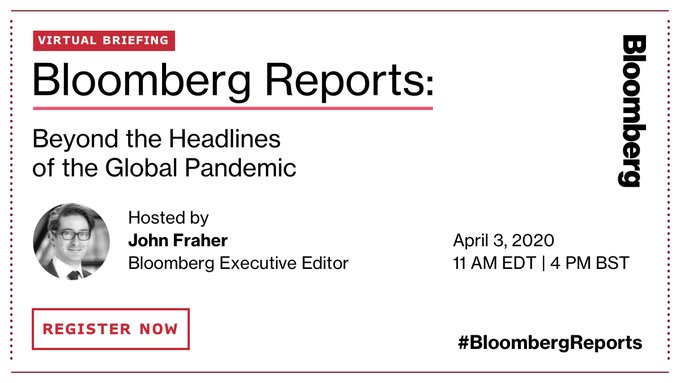 BloombergLive's tweet image. TOMORROW: What do you really need to know when it comes to the COVID-19 crisis? Tomorrow at our virtual event #BloombergReports senior members of the @business newsroom are taking your questions. Register here: bloom.bg/39BolnA