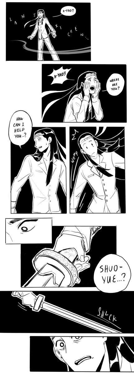 (1/2) uhh quick xiyao comic thing ft. an au @seatrinket and i have been talking about re: cultivated immortality, reincarnation, and shared nightmares 
