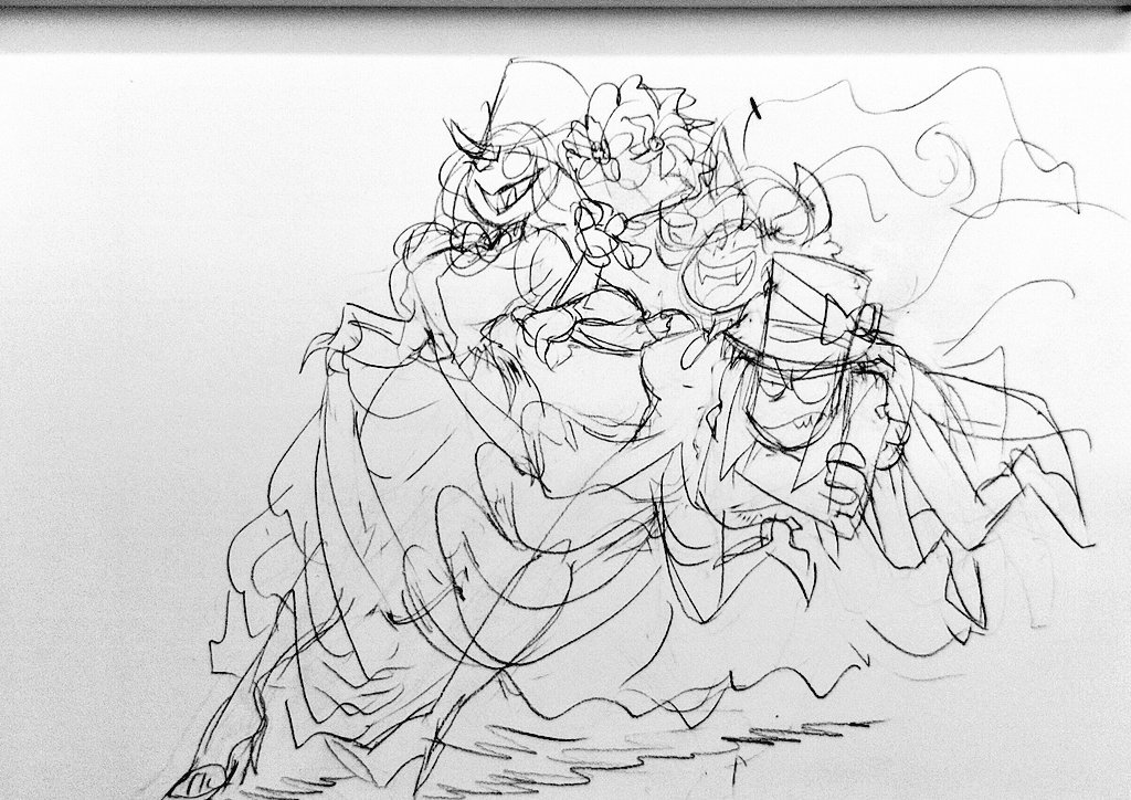 CkotnhaE's tweet photo. @MercuriusOrion So ture. 
And I ganna yelling : here comes brides.
I will coloring it in these two days. https://t.co/GyhXAAYO3E