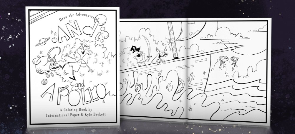 It can be a challenge to keep yourself entertained these days, not to mention those of you with children at home. If you're looking for something FREE to supercharge you &amp; your loved ones' creativity, print our coloring sheets of Apollo the Spacedog today hubs.ly/H0p8PWr0