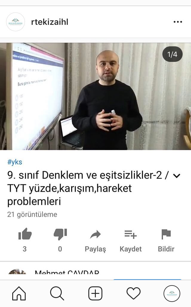 rte_aihl's tweet photo. Eba üzerinden Uzaktan Eğitim sürecimiz devam ediyor. Bunun yanında Matematik Öğretmenimiz Mehmet Çavdar öğrencilerine YouTube üzerinden dersler anlatıyor. @sultangazimem1 @2525Ibrahim https://t.co/0CXDl5sZqh