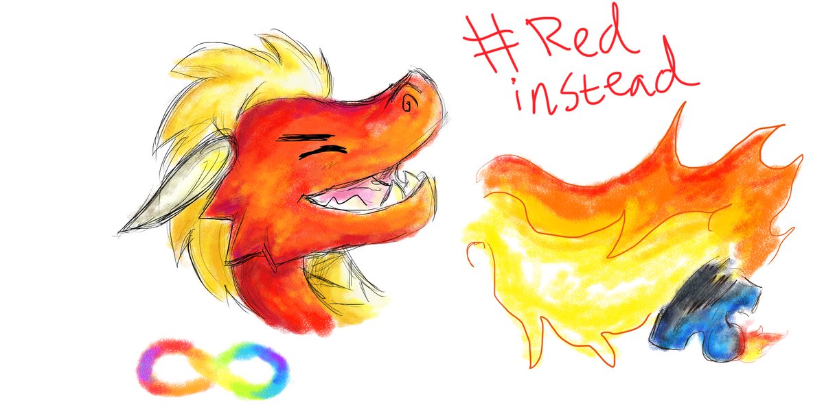 AnAPodcast's tweet photo. We here at #AnAPodcast support our (many) #ActuallyAutistic team members, and our #Autistic fans.

But #DanniTheDragon is here to remind you to light it up #RedInstead! https://t.co/g31hf22jC1