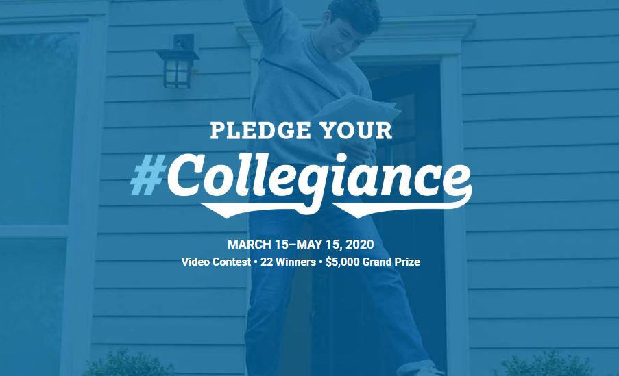 Announce your college decision with a creative video—less than 60 seconds long—on Instagram to pledge your #Collegiance.

Prizes:
3️⃣ best videos: $5,000
5️⃣ Runner-up videos: $3,500
1️⃣ 4️⃣ Finalist videos: $1,000

Learn more at spr.ly/60121xMCq.