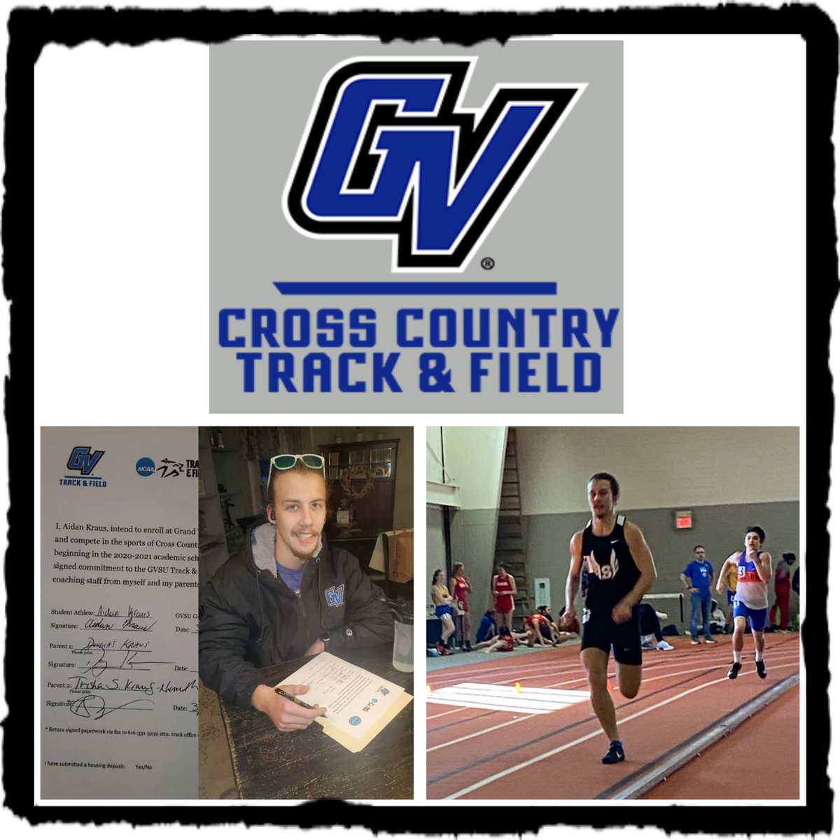 My apologies to Aidan for spelling his name wrong.

Congratulations to Aidan Kraus on committing to run at Grand Valley State.  Great Job!!! pic.x.com/YhAAGD24Uo