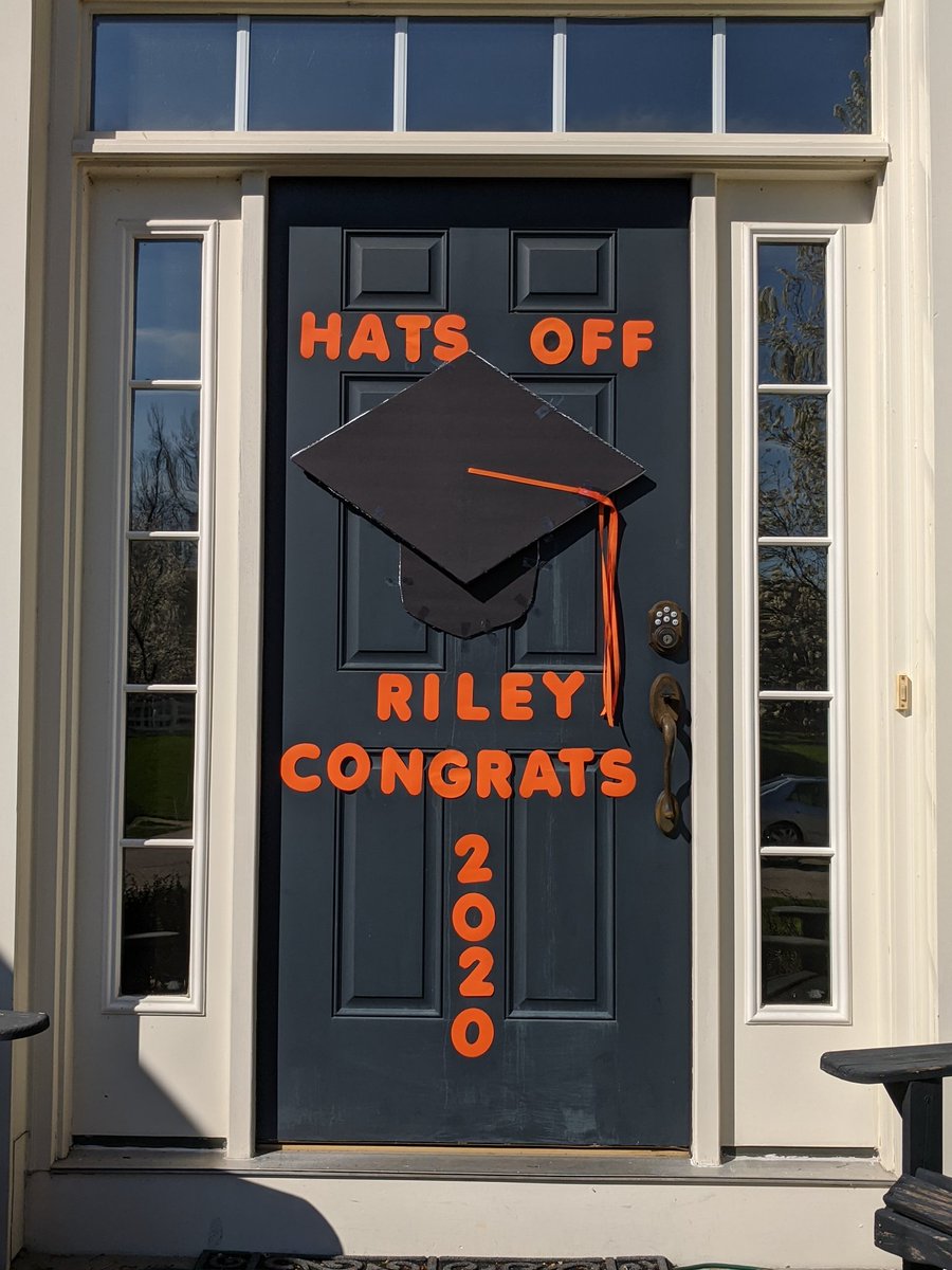 camril7's tweet photo. What a beautiful day to decorate Riley's senior door. @rileybullock7 @LovTigers_AD @LHSTigrInCharge #LHSClassof2020 #seniorchallenge #Seniordoor https://t.co/kTUznNiT22