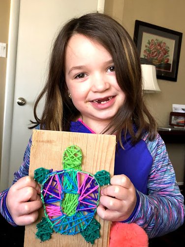 knamespe15's tweet photo. @WCDSBNewswire #STEAMDays #ArtThursday creating some string art with leftover pieces of wood, whatever nails we could find and scrap yarn! #KidArtist #RecycleReduceReuse #MakeSomething #FineMotorSkills #CreateBeautyEveryday @stmargaretscot https://t.co/yXcyh3YU54