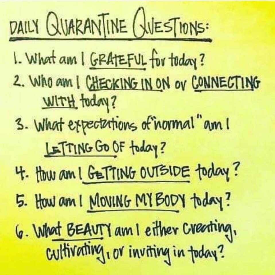 HighFiveK12's tweet photo. Excellent daily quarantine questions for mental and physical health!
#HackingSchoolDiscipline https://t.co/7ihk6iJf4T