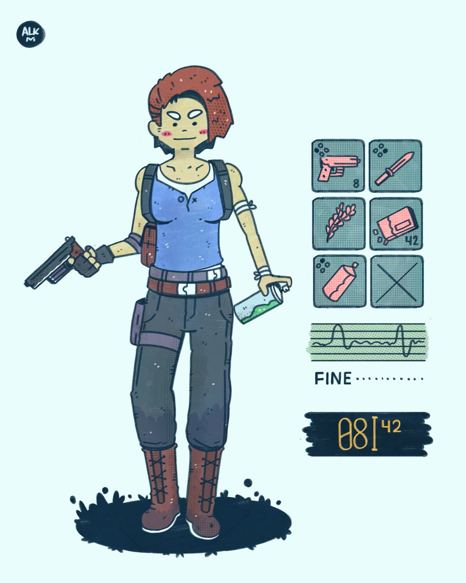 gypsy_panther's tweet photo. Jill Valentine reporting in! (PS COMMISSIONS ARE OPEN) #ResidentEvil3 #remake3 #ResidentEvil3Remake #RE3Remake #commissionsopen #illustration #Procreate #ResidentEvil https://t.co/sLu0OQxlaN
