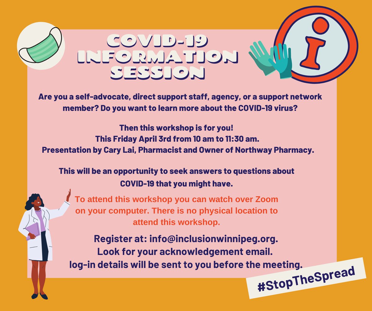 Last chance to register for the COVID 19 info session tomorrow!