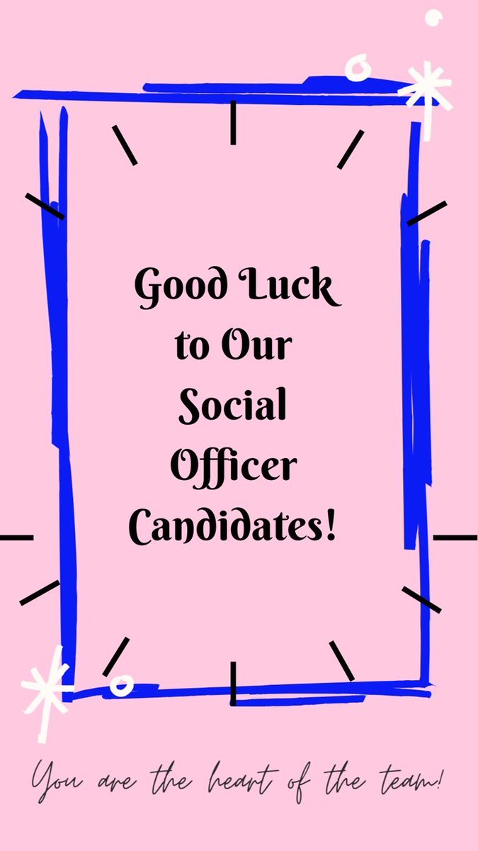 Wishing you all good luck!! 💙🤩