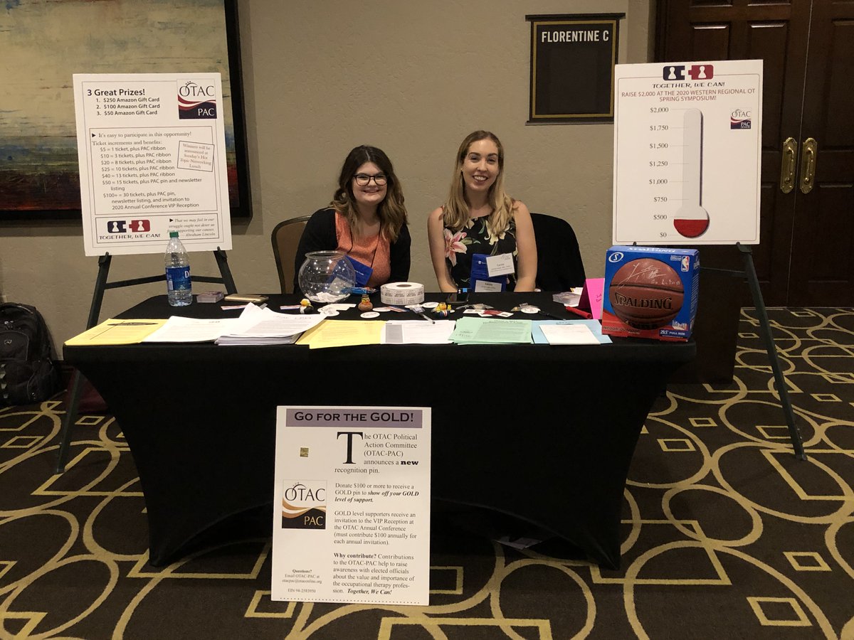Happy OT month! We are missing conferences, so here are some photos from Spring Symposium. We just about reached our $2K fundraising goal. If you feel inspired to donate, please go to bit.ly/3cEUJbG Wishing everyone well! #OTmonth #OTadvocacy #OTACPACDonate