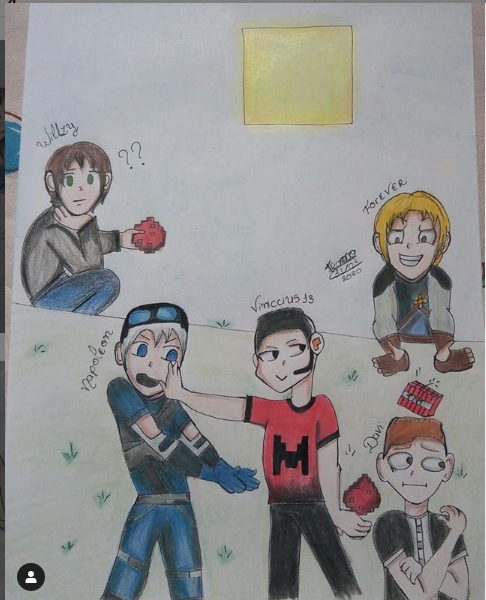 IlluminatedSta1's tweet photo. Redstone Gang!!! 😁
#minecraft #minecraftfanart #willzy #Viniccius13 #davi #napoleon #forever #Art #Fanart #colorir #color #drawn #draws #Drawing #coloring #scate #scatebook #fabercastellbrasil #fabercastell #redstone #REDSTONEGANG https://t.co/n5IsBfOv9E