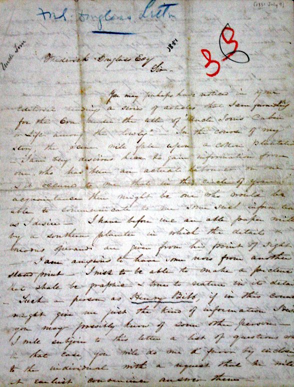 HBStoweCenter's tweet photo. #Archive30 Day 2 – Favourite Item. #StoweCollections #HarrietBeecherStowe wrote a letter to Frederick Douglass, July 9, 1851, soliciting info for Uncle Tom’s Cabin. One of our favorite archival items because this letter tangibly connects two 19th-century anti-slavery powerhouses. https://t.co/VqCglT15xE