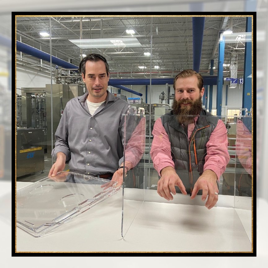 LOrealUSA's tweet photo. Across L'Oréal USA, our teams are working to respond to this challenging moment. Meet Alex and Brett, engineers in our Florence, Kentucky manufacturing facility who have put their expertise to work to build intubation boxes designed to protect hospital workers. Read more. ⇣ https://t.co/mbfgEdq0HB