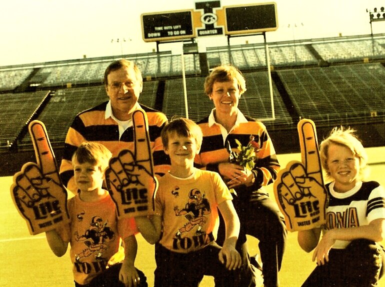PapkeAndrew's tweet photo. Family #ThrowbackThursday pic! I'm the little guy on the left @kinnickstadium. The @uiowa @HawkeyeFootball team was headed to the 1986 @rosebowlgame. Stay strong y'all! @cwhs_springisd #CWHSvirtualweek @webcentrick Bonus pics: OSU game pressbox pics and my baby girl in '11. https://t.co/yYqB9YXuy9