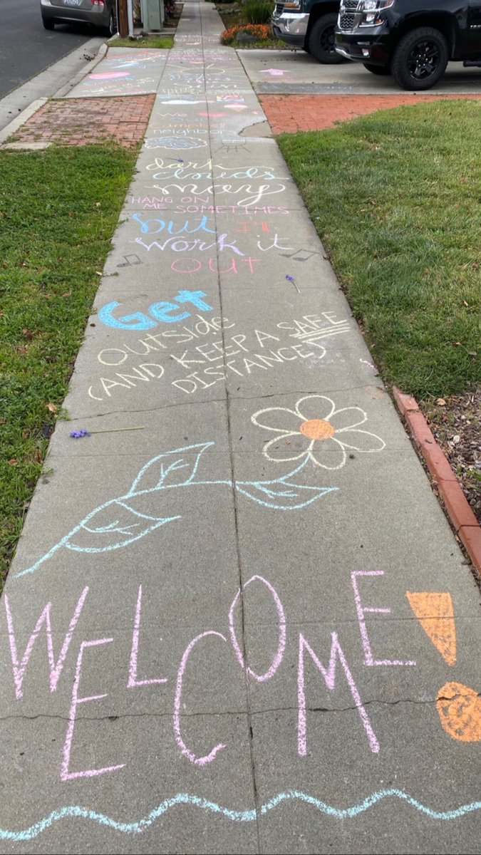 CampbellPolice's tweet photo. ☀️It’s a beautiful day outside. Here’s a little encouragement from some of our local artists. 🎨
Show us the creative ways you’re being active while staying safe.
#VirtualCommunityPolicing https://t.co/qqM4efVUDq