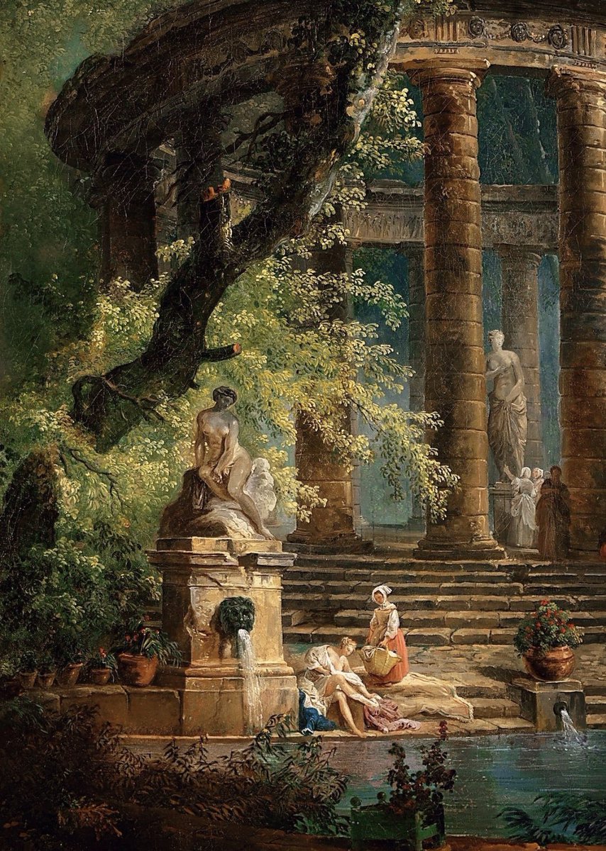 syiphee's tweet photo. “The Bathing Pool” by Hubert Robert https://t.co/zKfsHBh1S3
