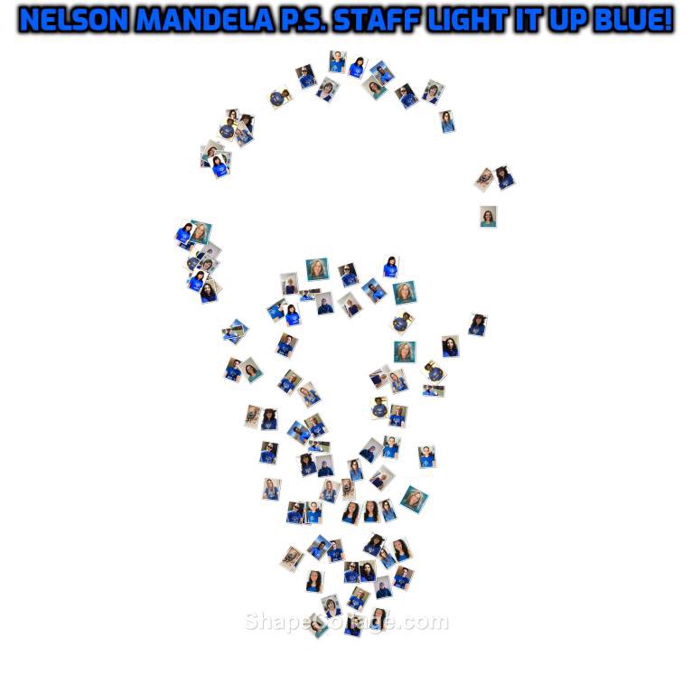 MandelaPS's tweet photo. Nelson Mandela staff light it up Blue! 
#AutismAwareness We miss our NMPS families and community. Tshirt design courtesy of our creative @theresa_lugos #KeepSafeEveryone 
@PeelSchools #mandelapride https://t.co/emyFurHeE0