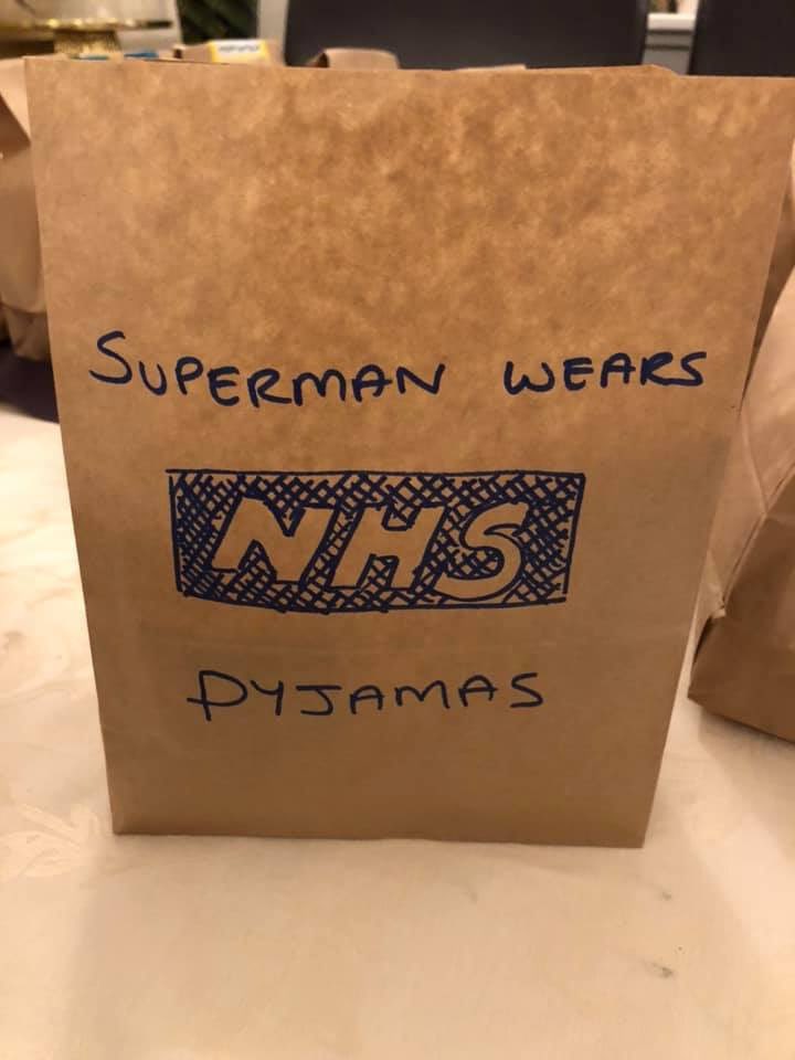 50 #nhswellnessbox packages delivered to frontline NHS staff working at #royalfreehospital . Kept the kids busy by getting them to help decorate some of the bags! A big thanks to the Robins Paper Bag Co. Ltd robinspkg.co.uk for generously donating 1000 paper bags!